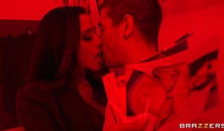 Astonishing latina brunette sweetheart Ariella Ferrera is sucking bf's python and getting ready to get fucked from the back