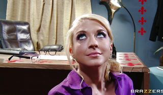 Exquisite blonde Leya Falcon is getting banged the way she always wanted